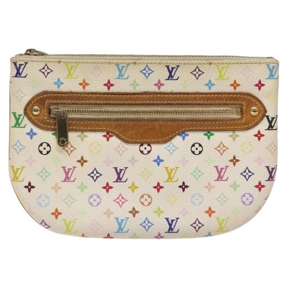 LOUIS VUITTON Monogram Multicolor Pochette GM Pouch White - Picture 2 of 16
